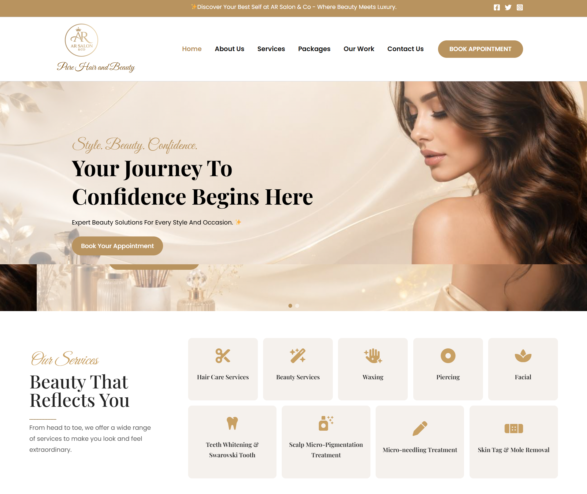 Salon website